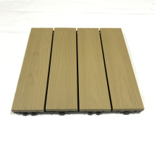 Wood Plastic Composite Decking Anti-Slip Interlocking Deck Tiles